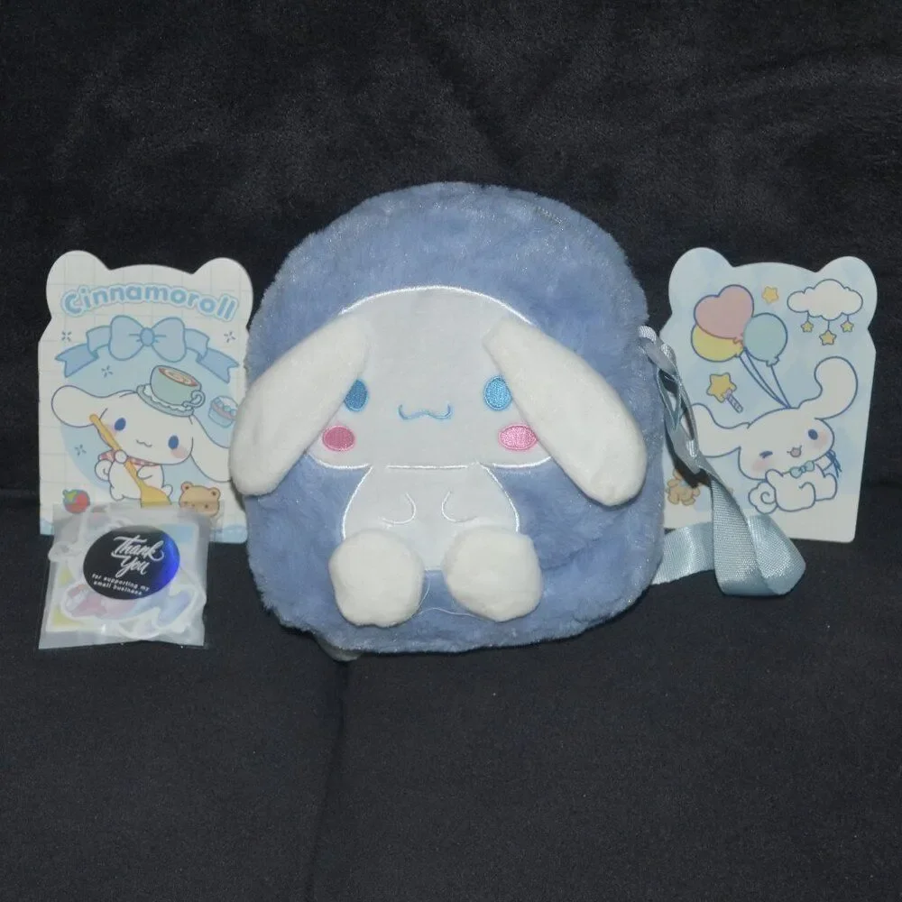 NWOT Cute Blue Plush Mini Crossbody Valentines day Birthday gift Idea Bag